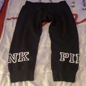 Pink sweatpants with drawstring